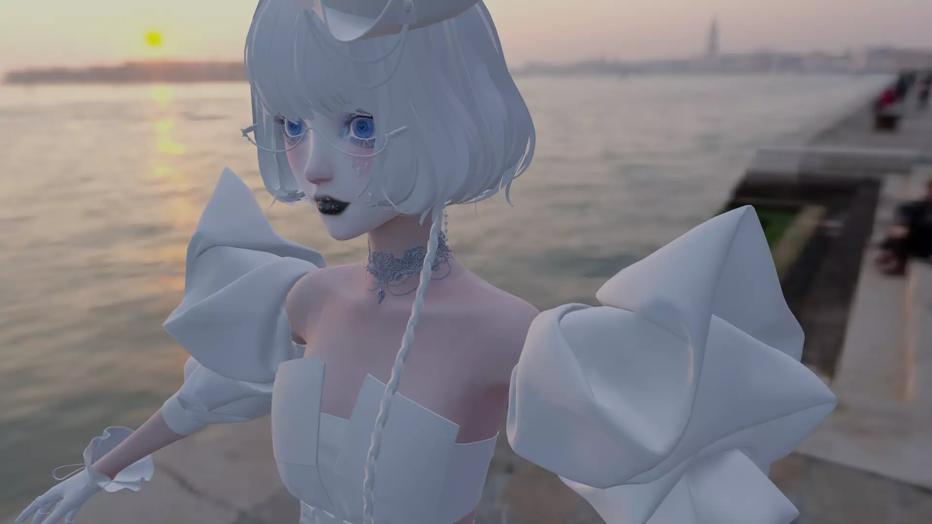 High Detail Asian Anime GirlCute Best BaseMesh Asset Rigged Hot  3D model_3