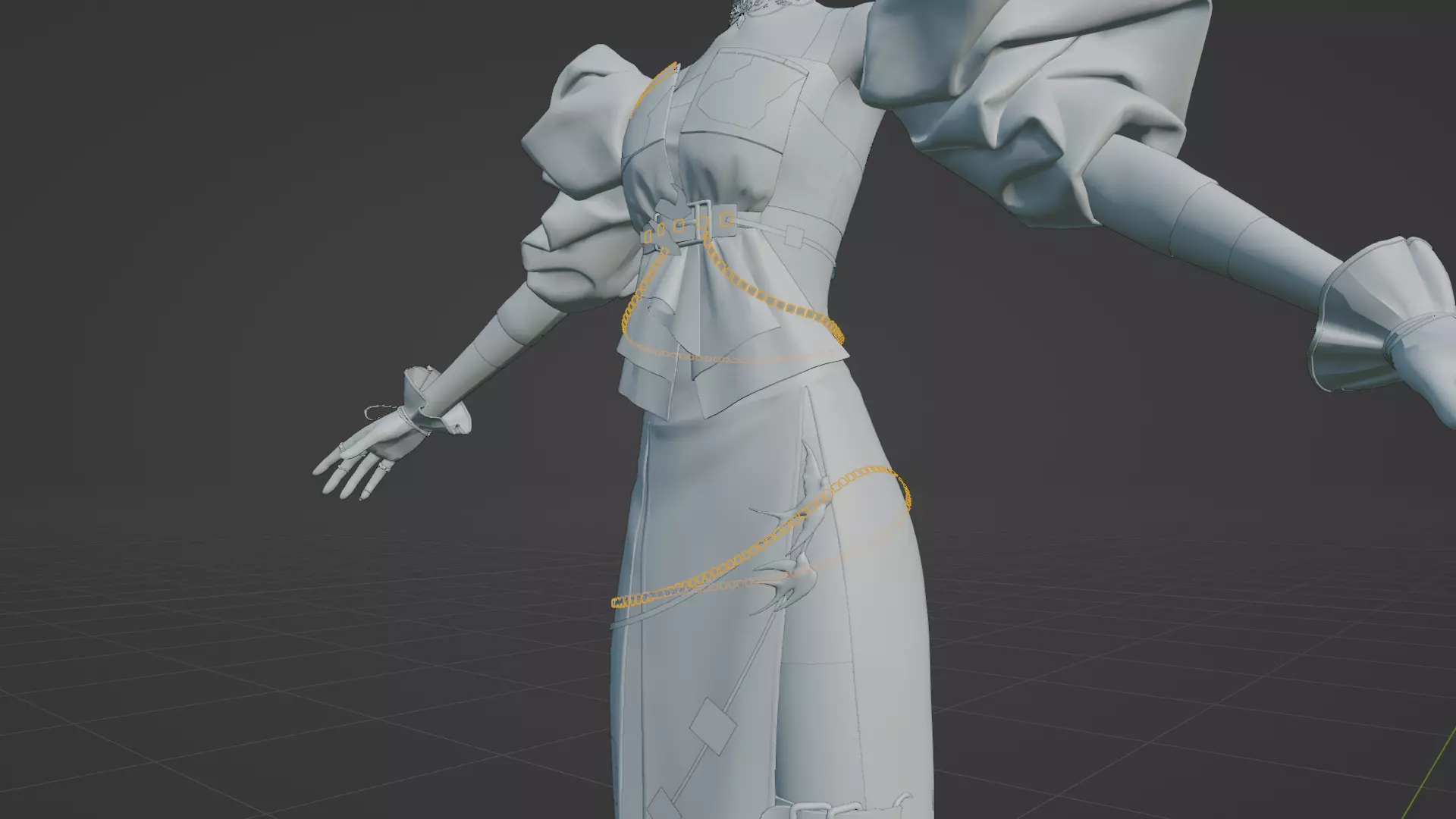 High Detail Asian Anime GirlCute Best BaseMesh Asset Rigged Hot  3D model_41