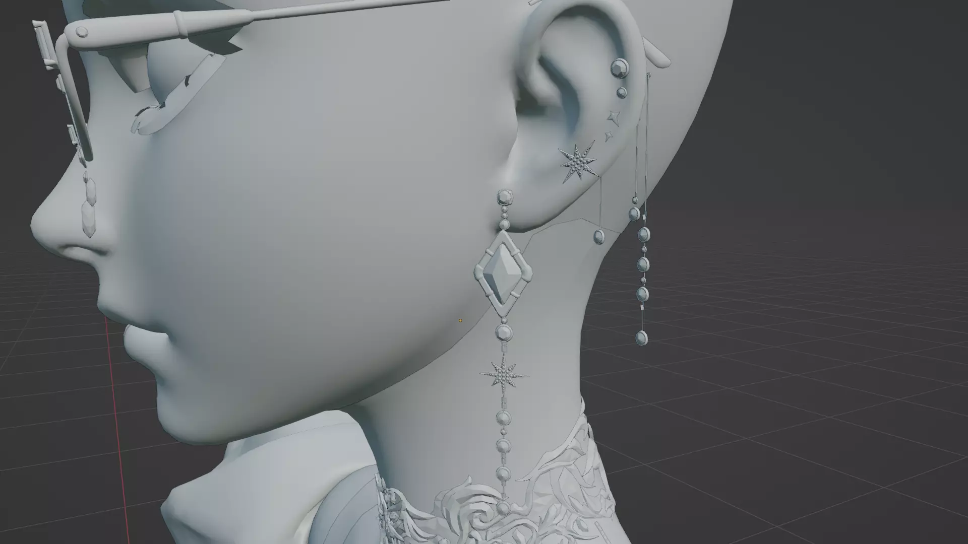 High Detail Asian Anime GirlCute Best BaseMesh Asset Rigged Hot  3D model_11