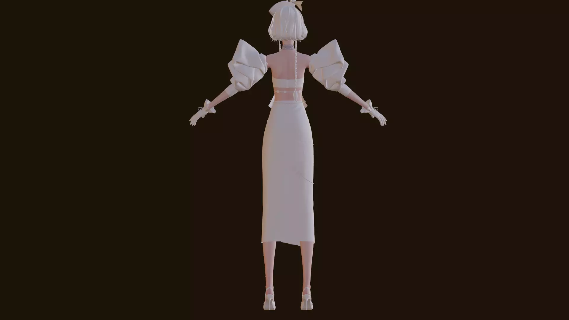 High Detail Asian Anime GirlCute Best BaseMesh Asset Rigged Hot  3D model_19