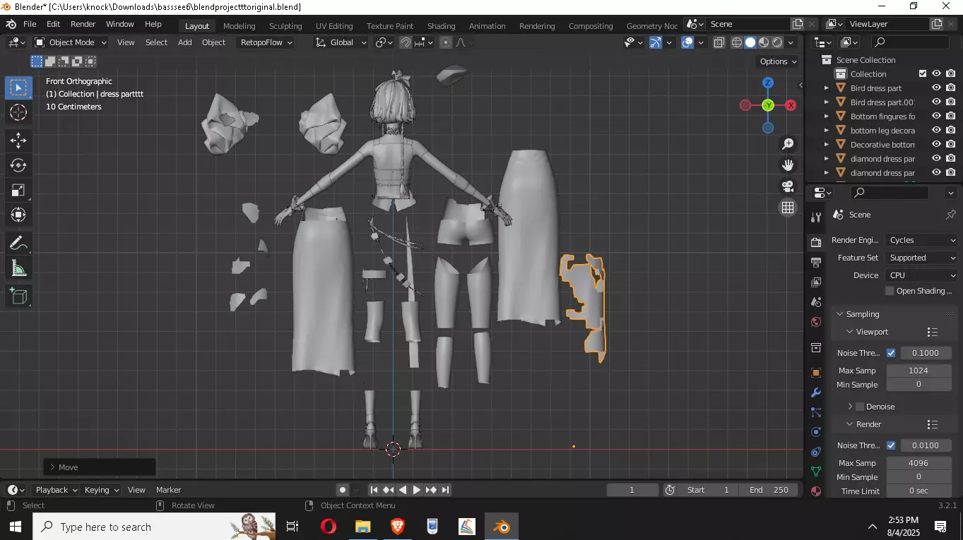 High Detail Asian Anime GirlCute Best BaseMesh Asset Rigged Hot  3D model_21