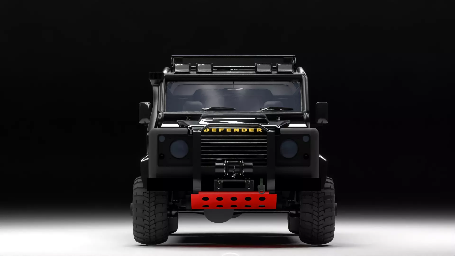 4x4 off road camping jeep  Low-poly 3D model_3