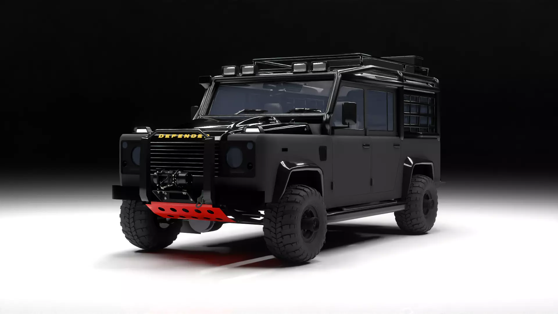 4x4 off road camping jeep  Low-poly 3D model_1