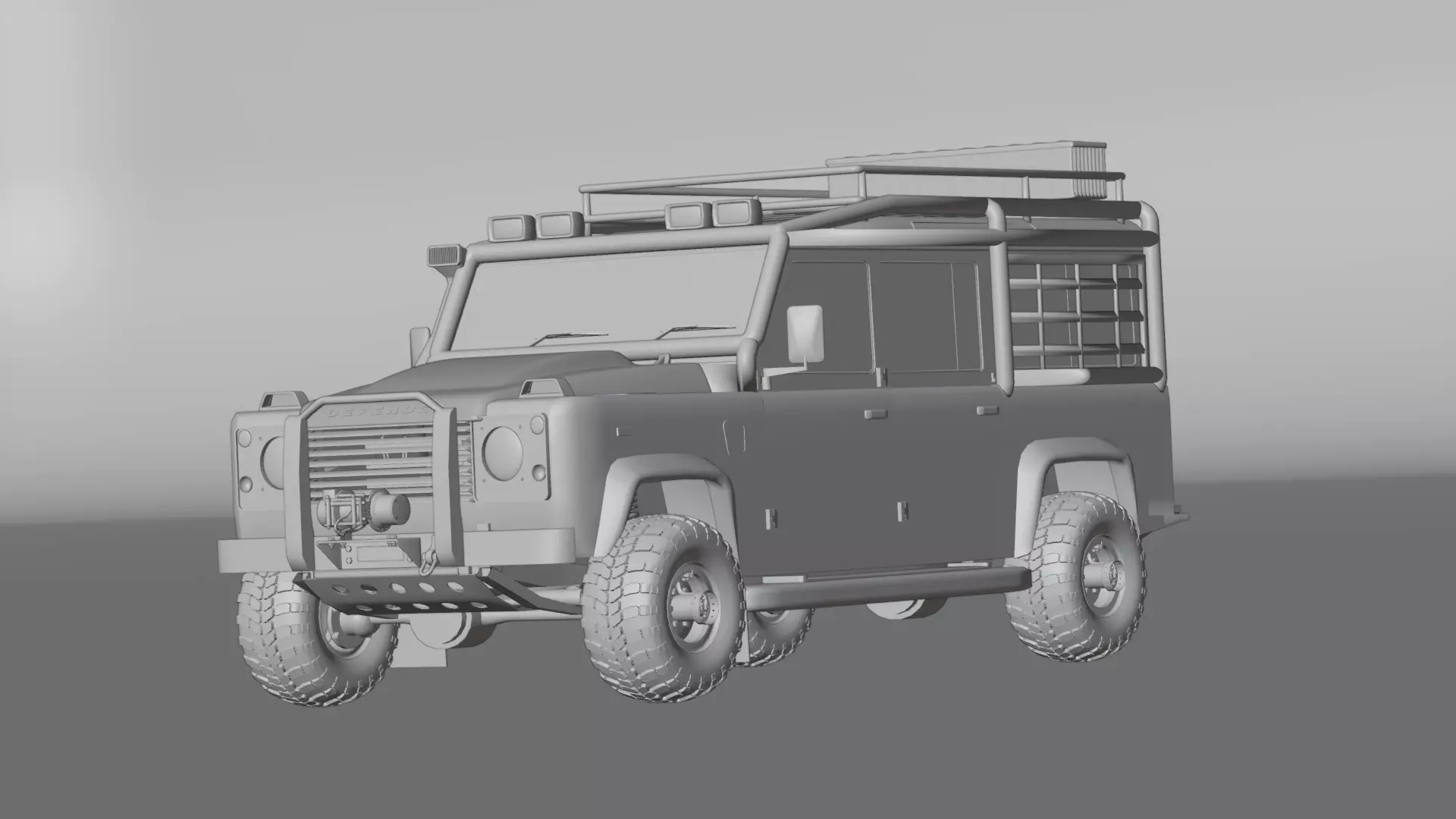 4x4 off road camping jeep  Low-poly 3D model_32