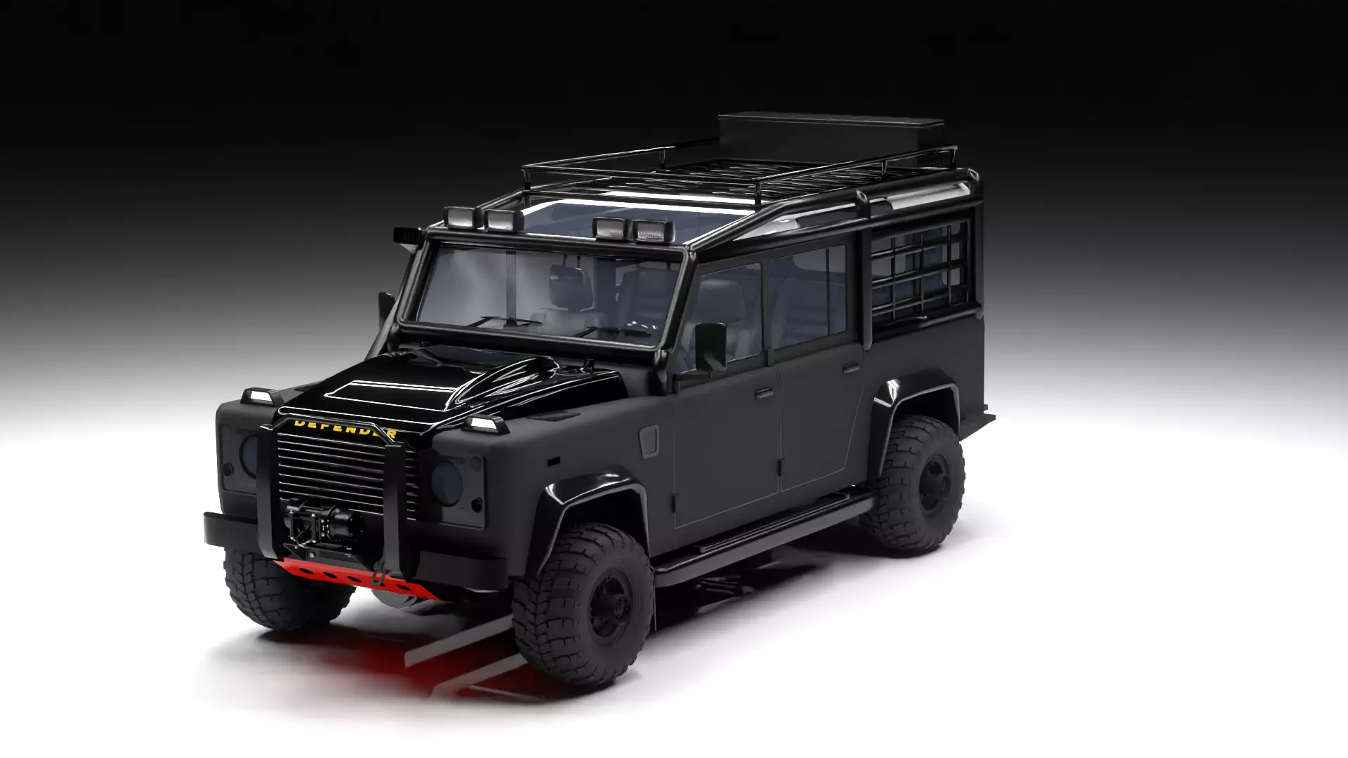 4x4 off road camping jeep  Low-poly 3D model_2