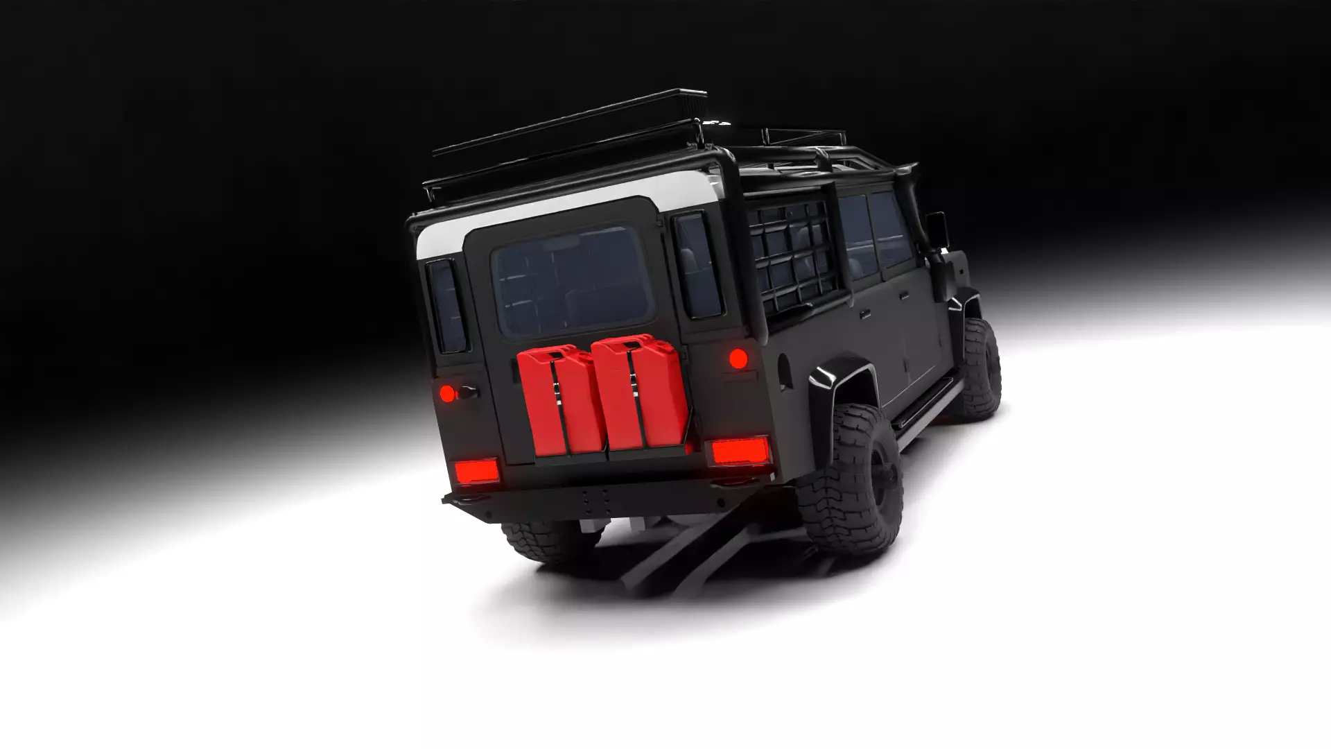 4x4 off road camping jeep  Low-poly 3D model_9