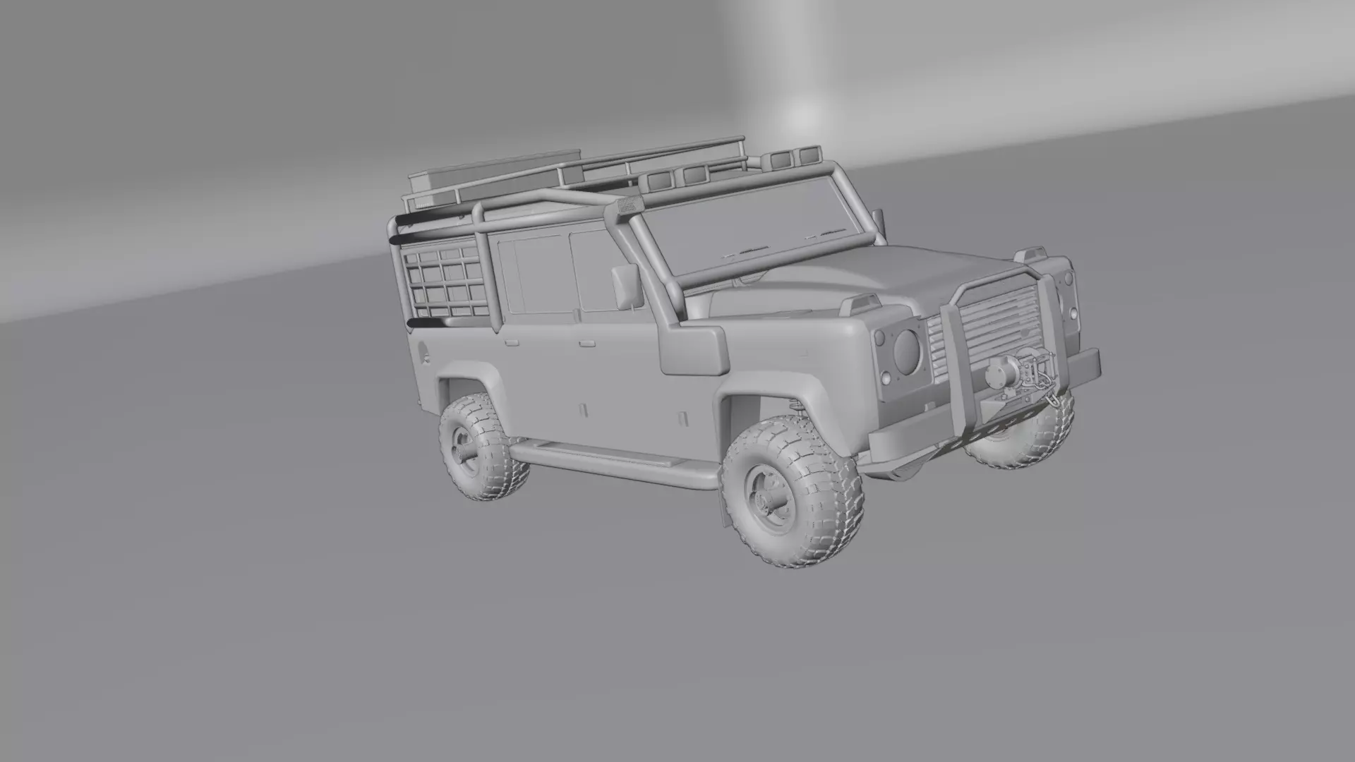4x4 off road camping jeep  Low-poly 3D model_30