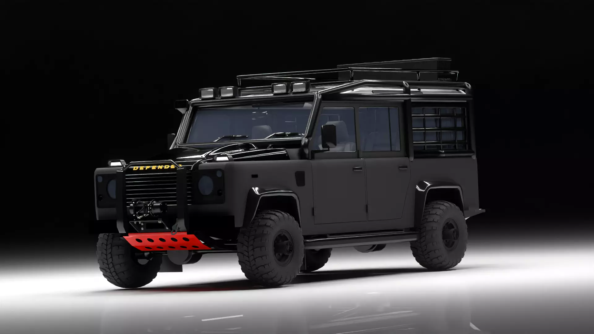 4x4 off road camping jeep  Low-poly 3D model_0