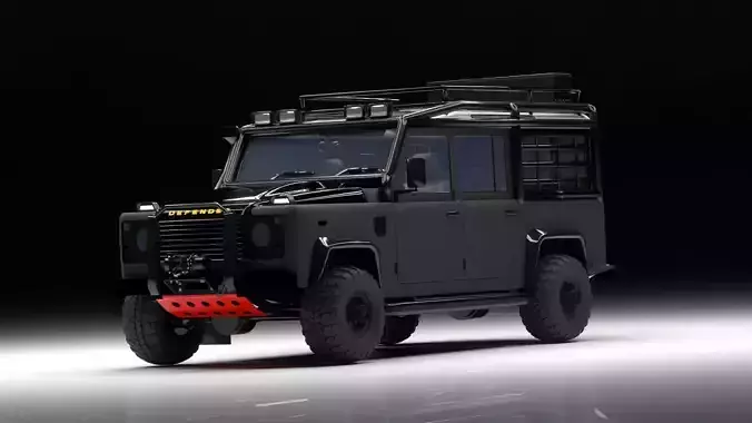 4x4 off road camping jeep  Low-poly 3D model