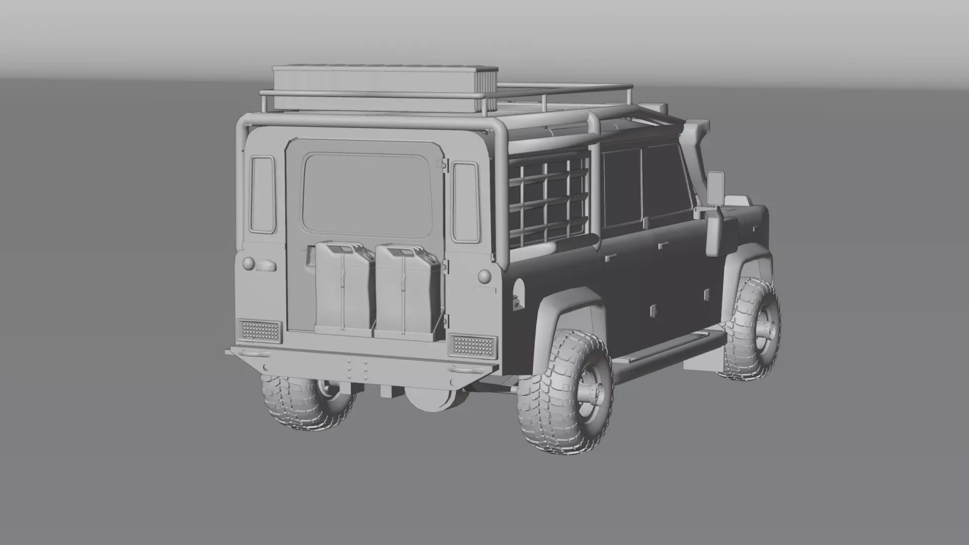 4x4 off road camping jeep  Low-poly 3D model_22