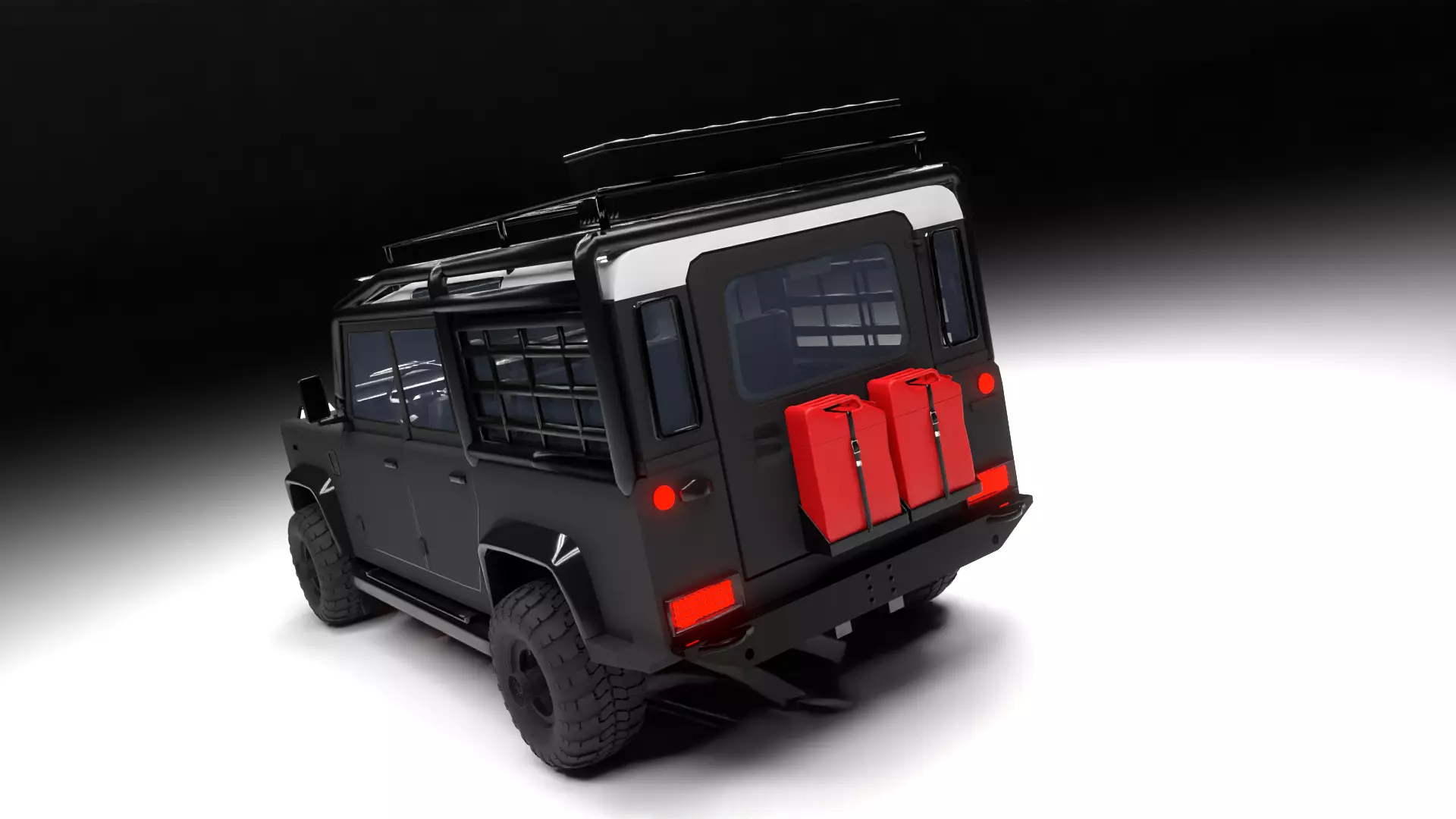 4x4 off road camping jeep  Low-poly 3D model_10