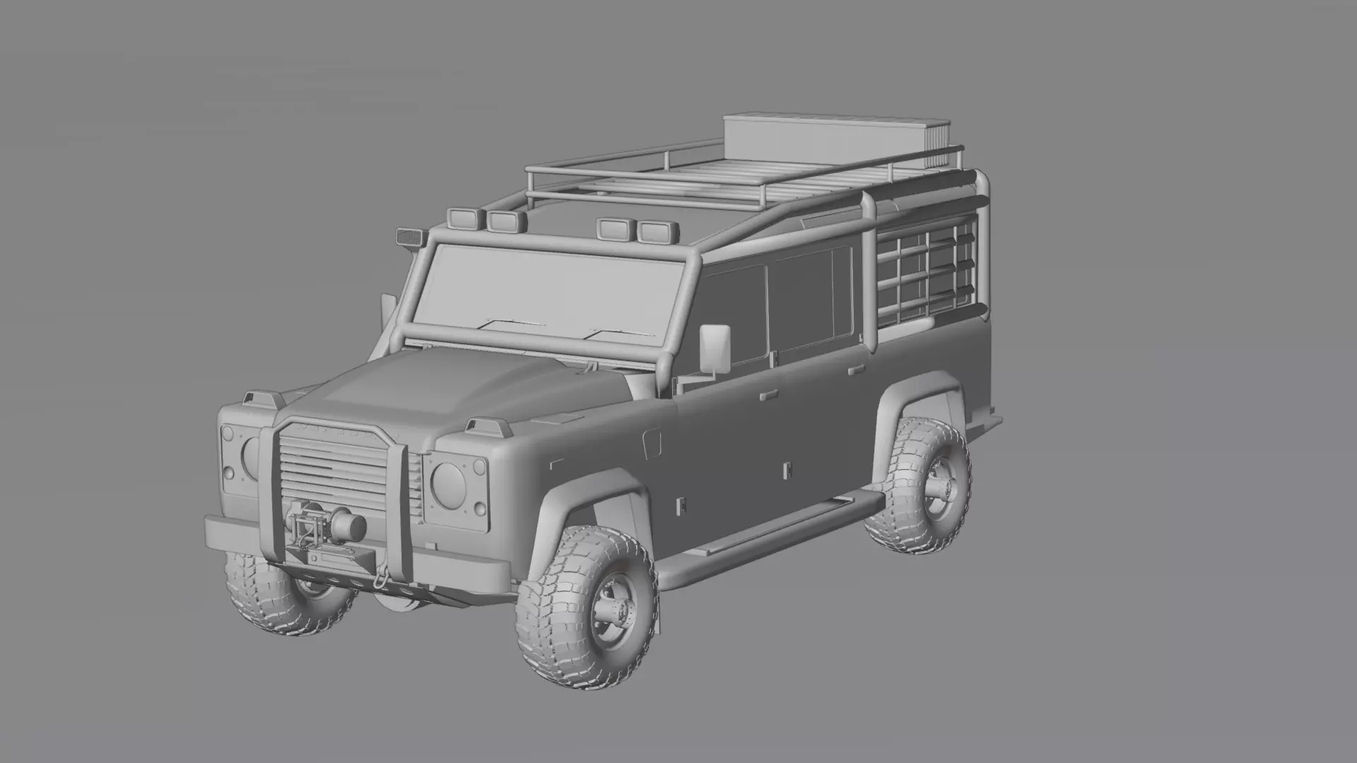 4x4 off road camping jeep  Low-poly 3D model_24