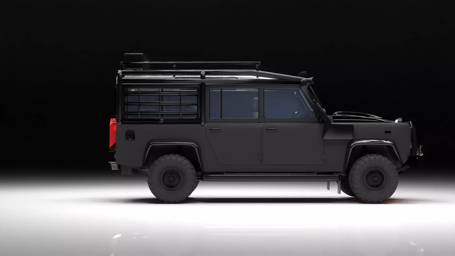 4x4 off road camping jeep  Low-poly 3D model_7
