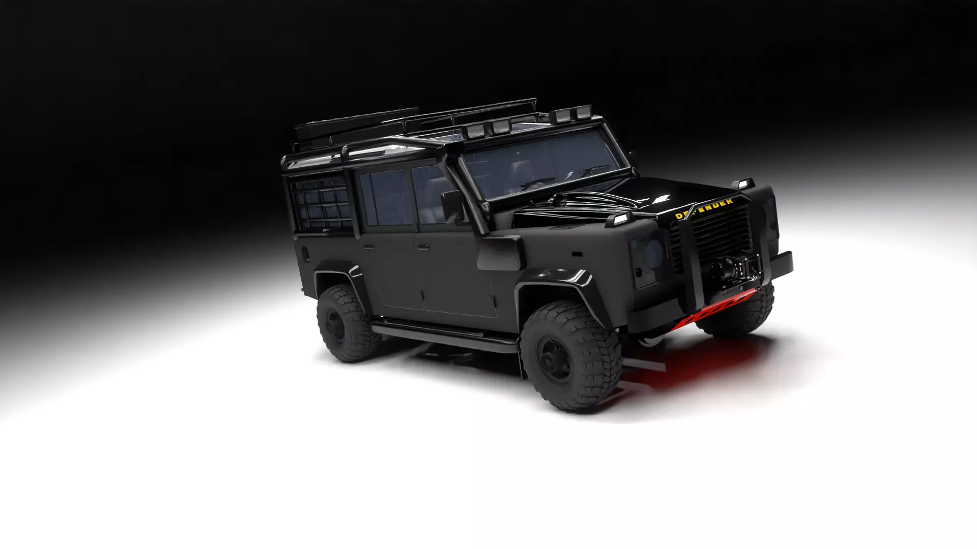 4x4 off road camping jeep  Low-poly 3D model_4
