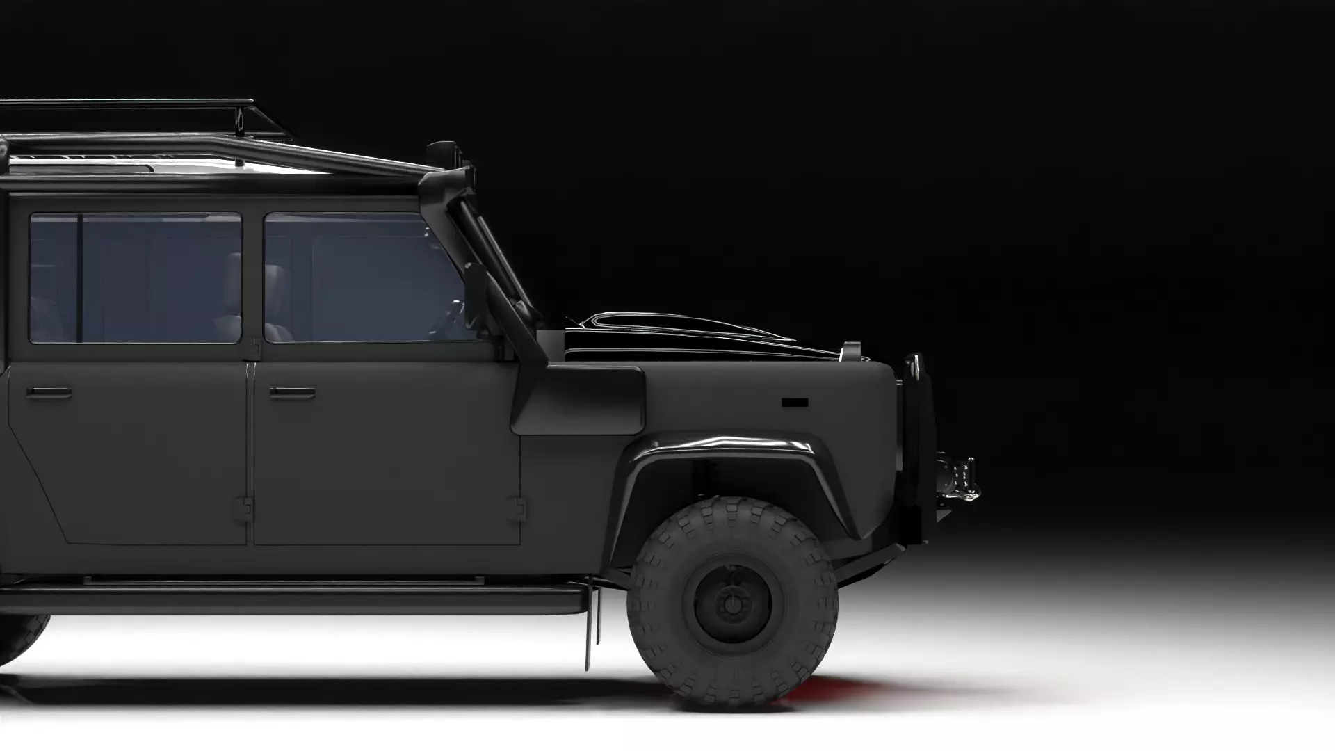 4x4 off road camping jeep  Low-poly 3D model_6