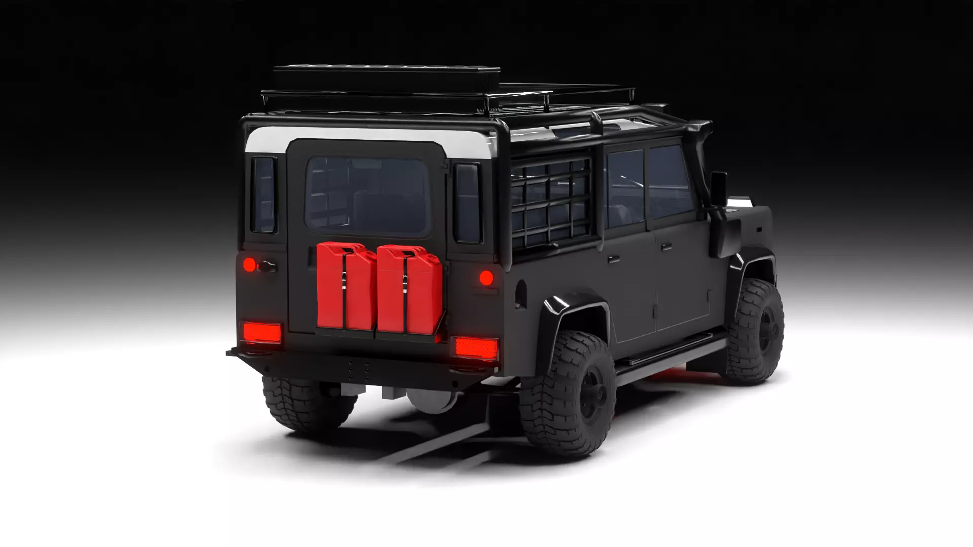 4x4 off road camping jeep  Low-poly 3D model_8