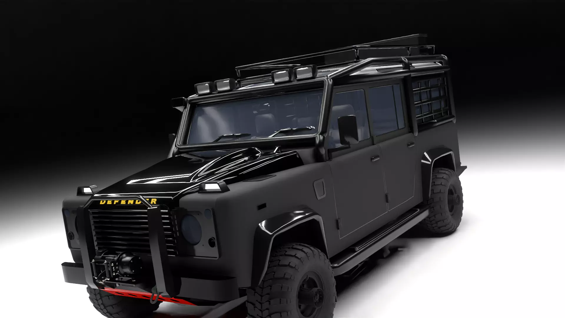 4x4 off road camping jeep  Low-poly 3D model_5