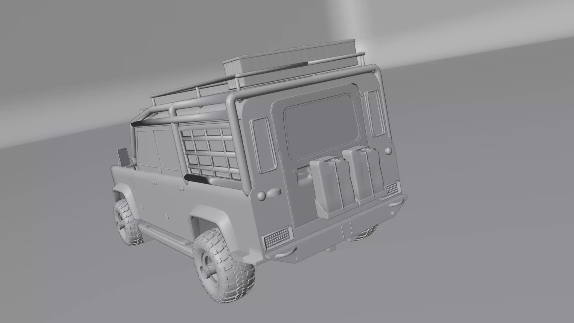4x4 off road camping jeep  Low-poly 3D model_29