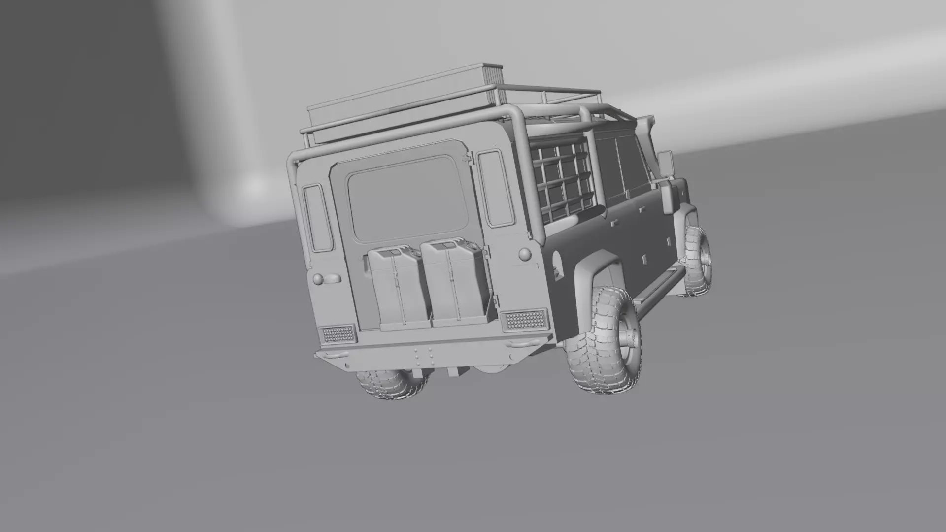 4x4 off road camping jeep  Low-poly 3D model_28