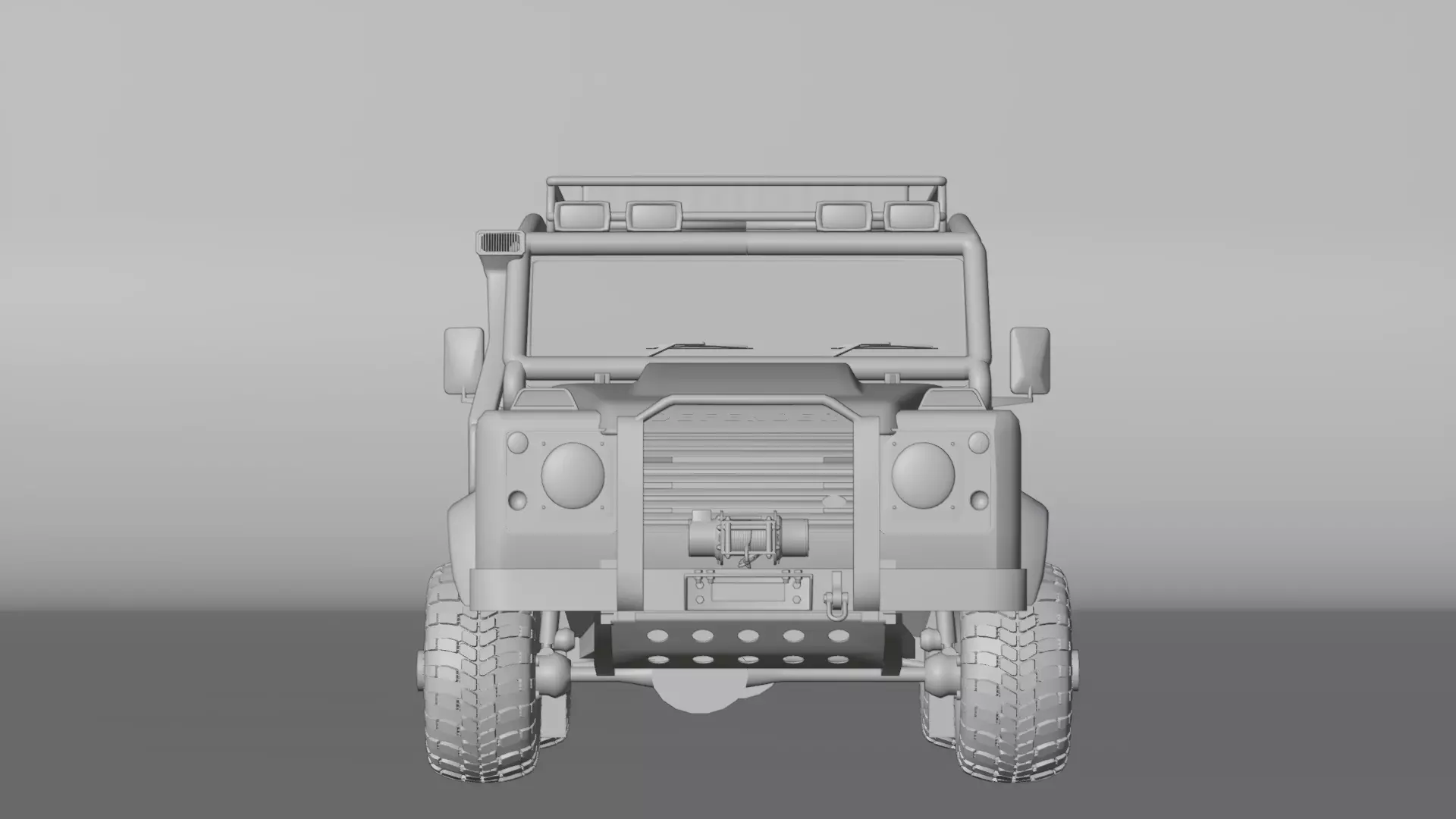 4x4 off road camping jeep  Low-poly 3D model_25