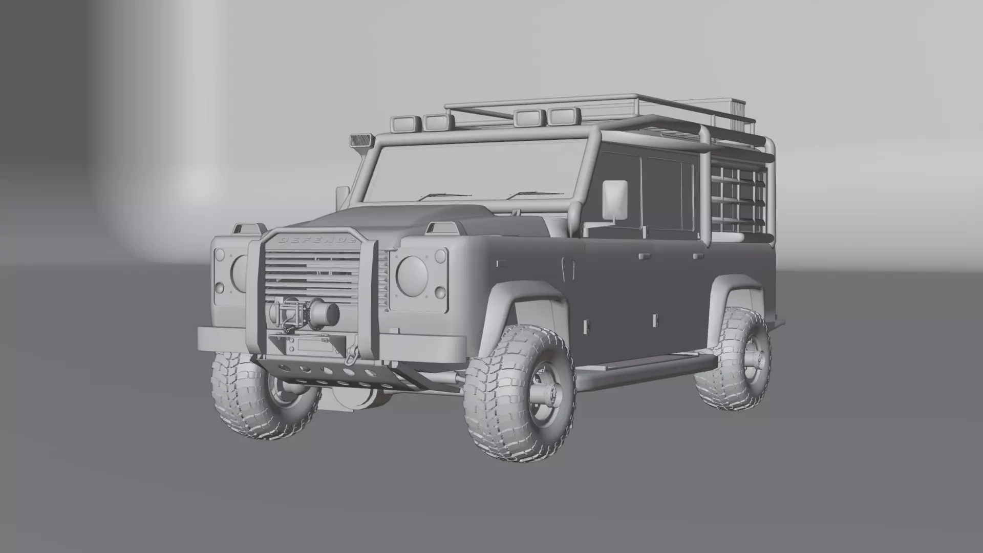 4x4 off road camping jeep  Low-poly 3D model_23
