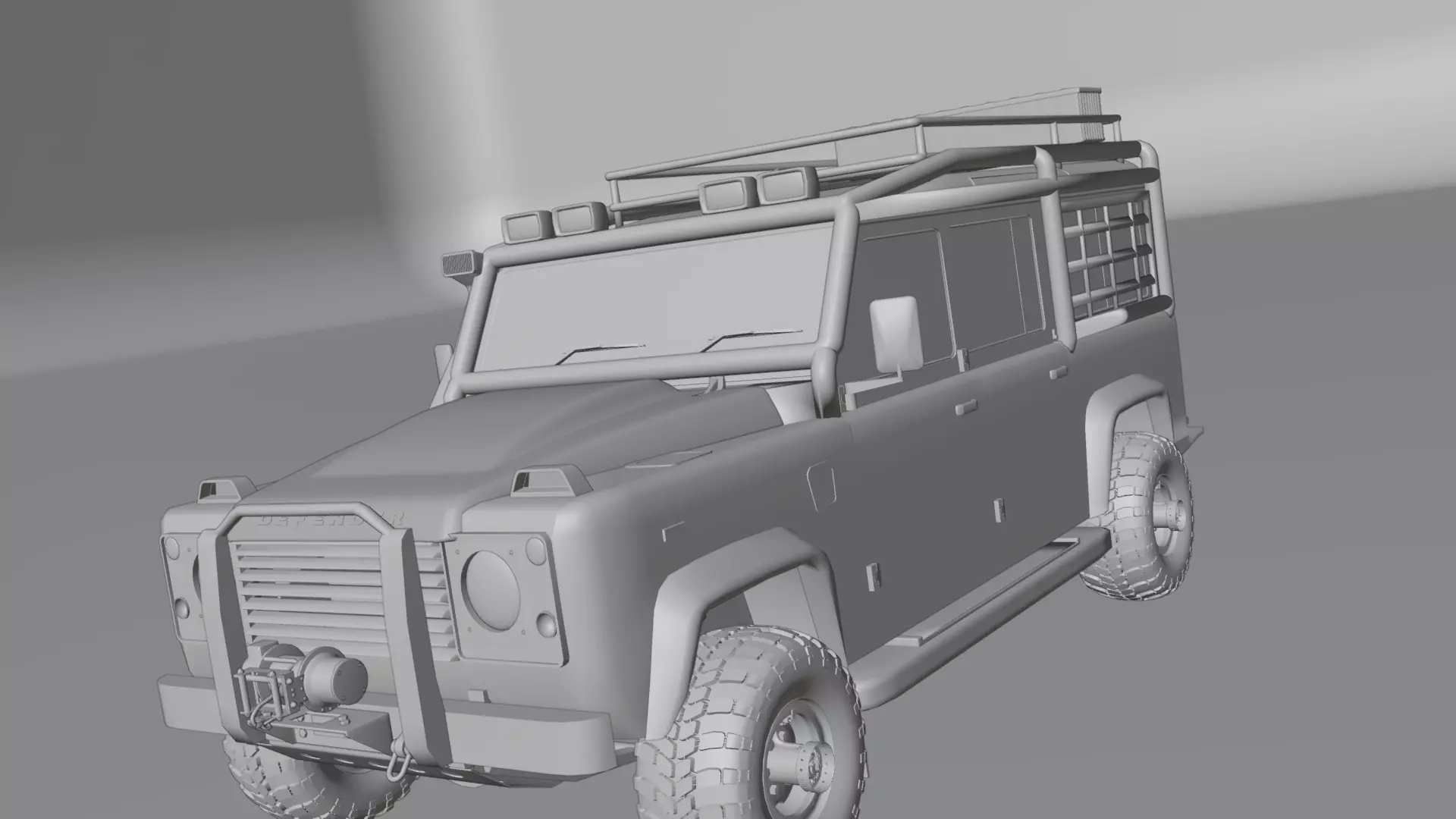 4x4 off road camping jeep  Low-poly 3D model_31