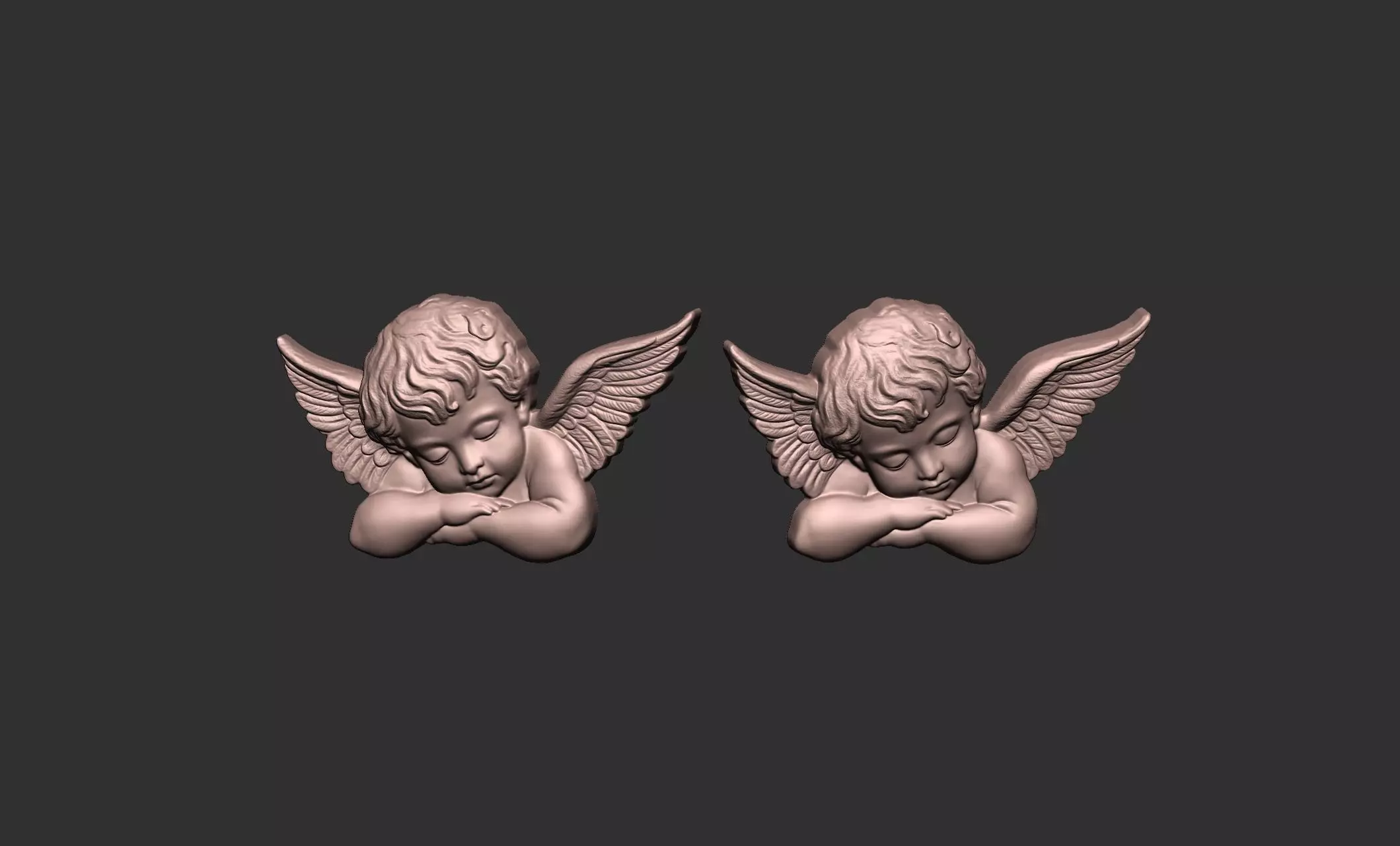 Baby Angel Pendant 05 3D print model_7