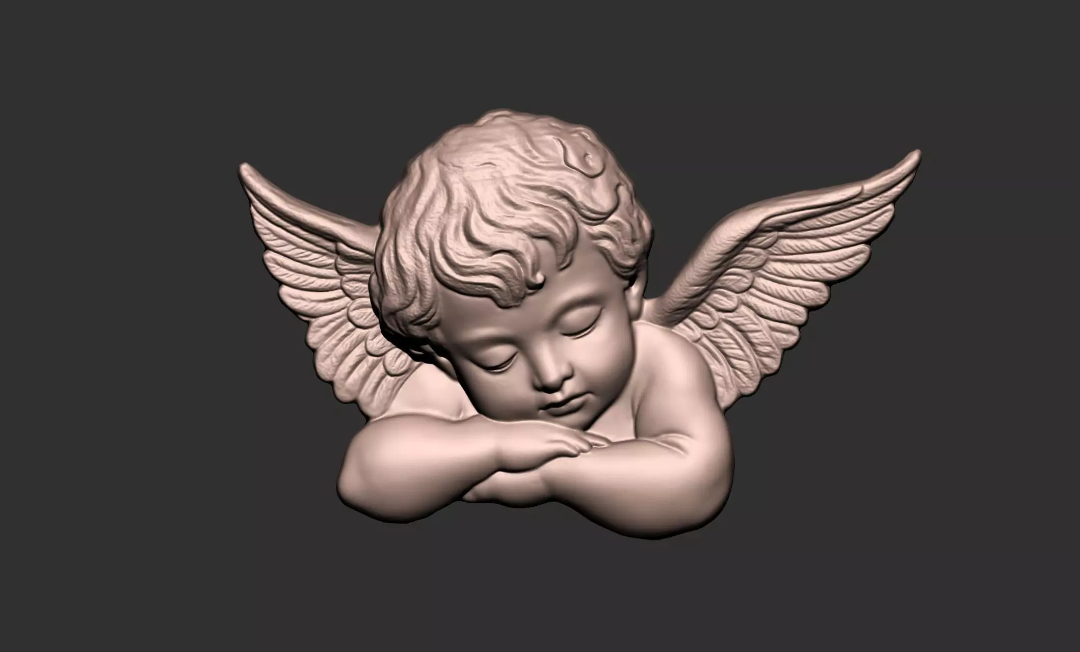 Baby Angel Pendant 05 3D print model_0