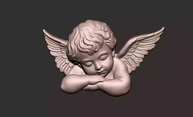 Baby Angel Pendant 05 3D print model