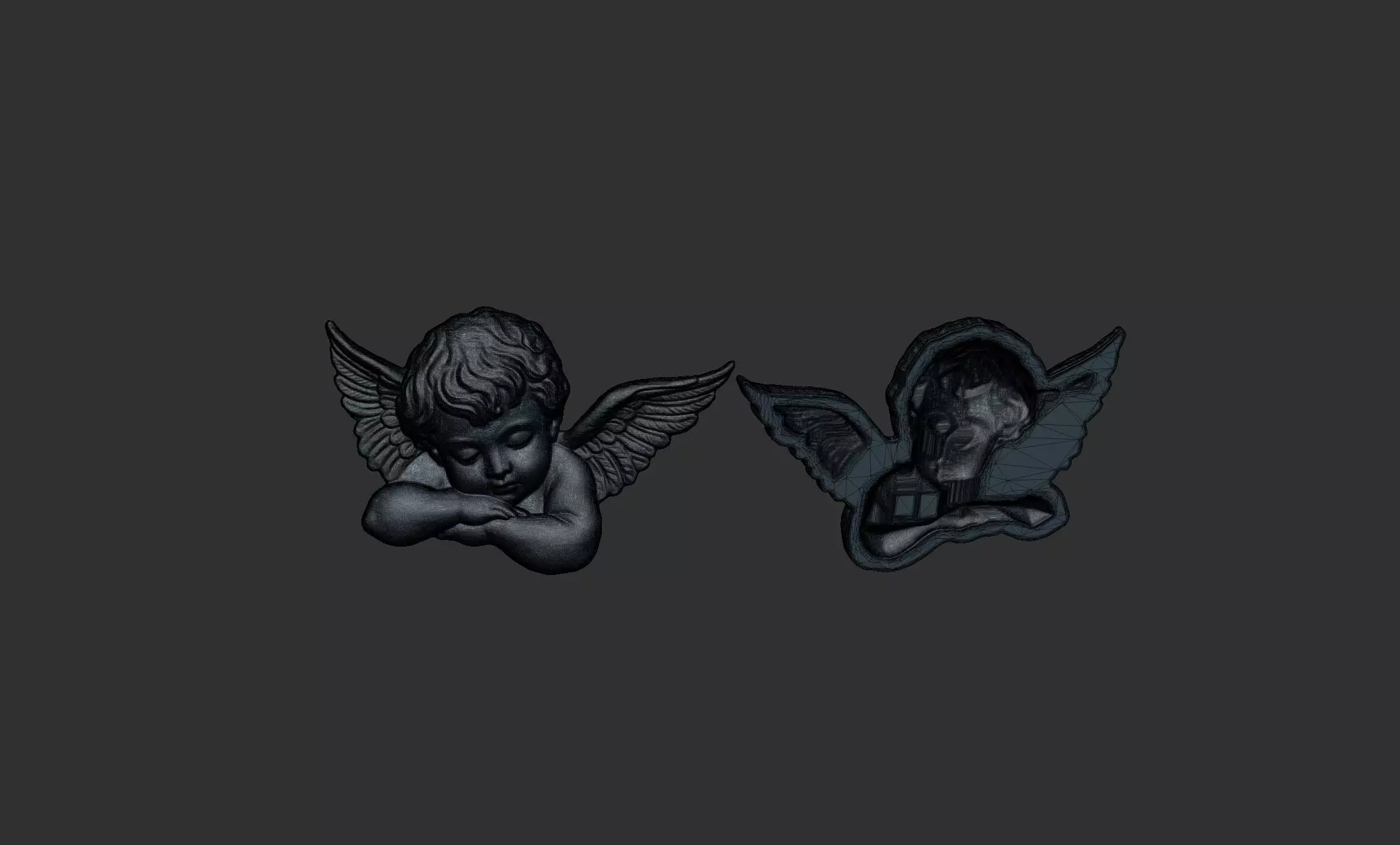 Baby Angel Pendant 05 3D print model_8