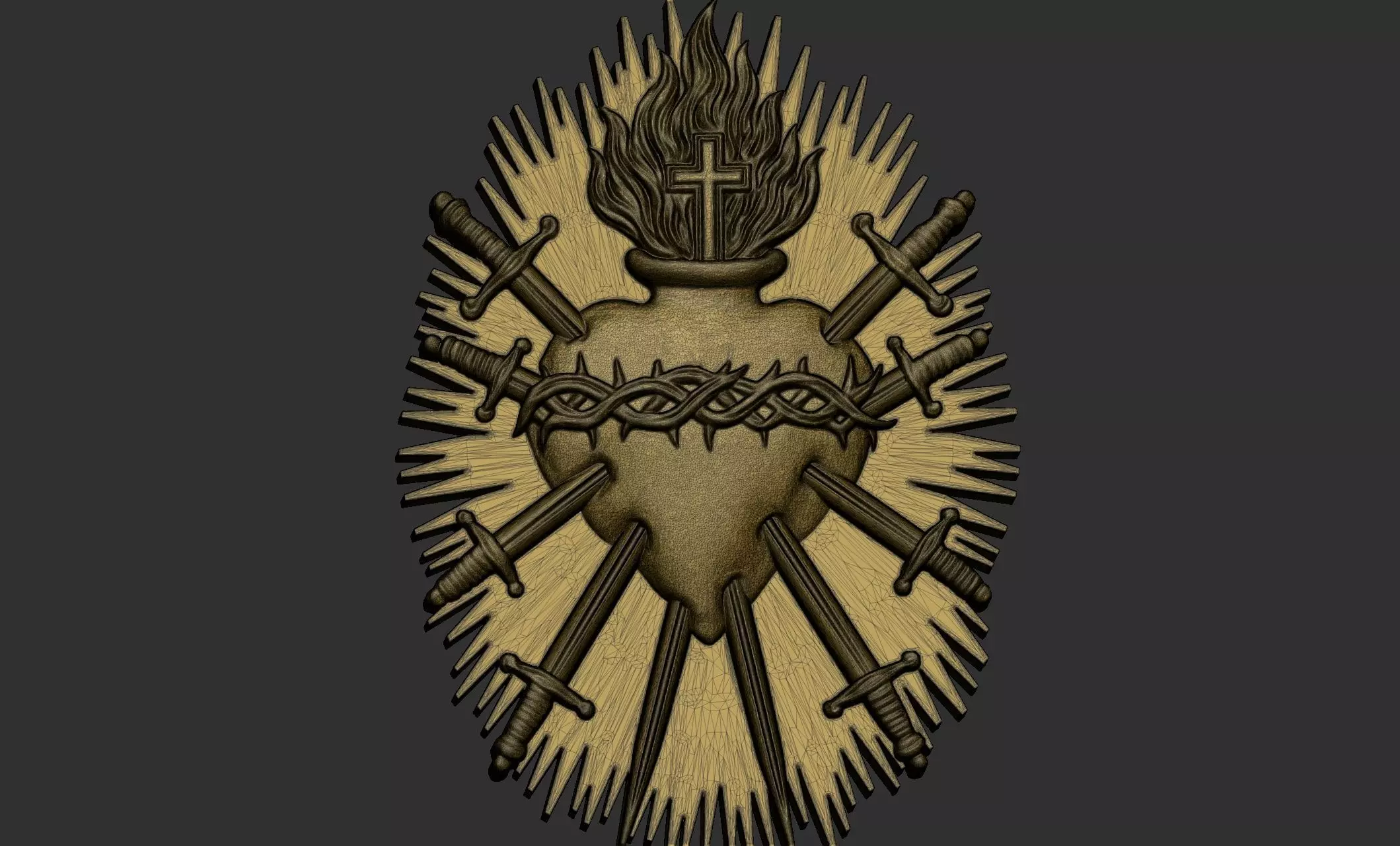 Heart Pendant 3D print model_14