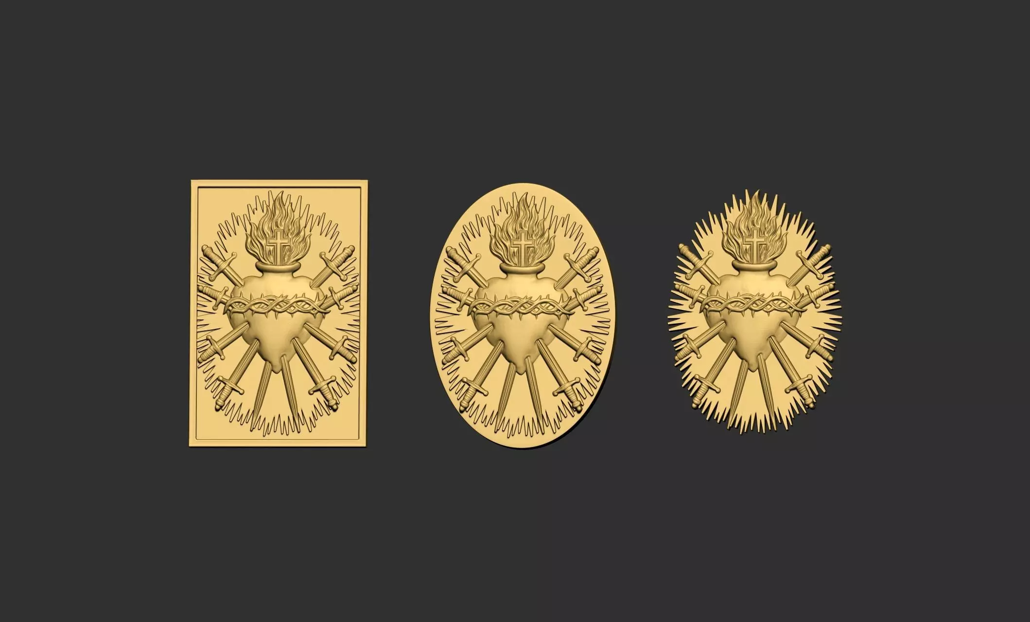 Heart Pendant 3D print model_0