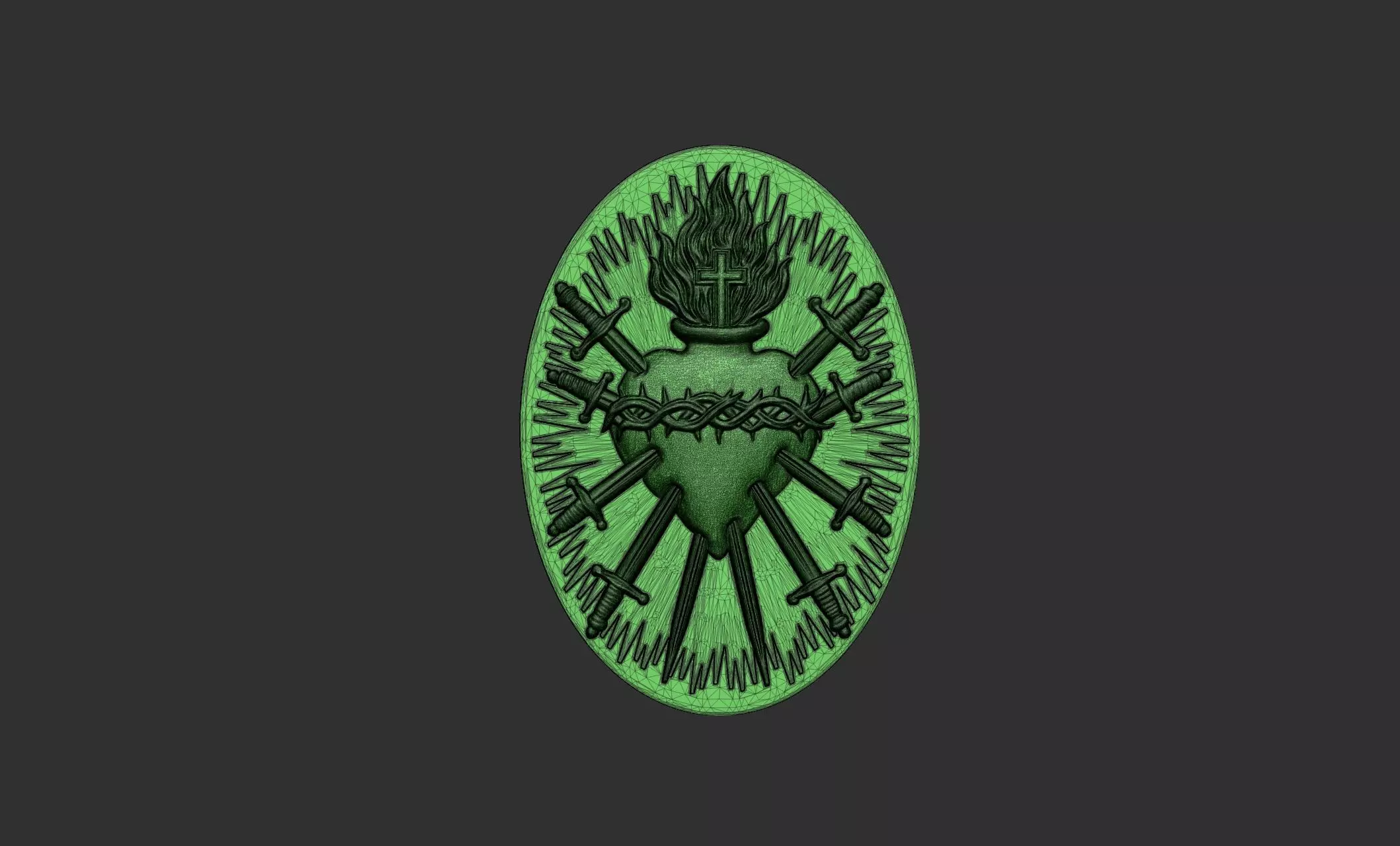 Heart Pendant 3D print model_15