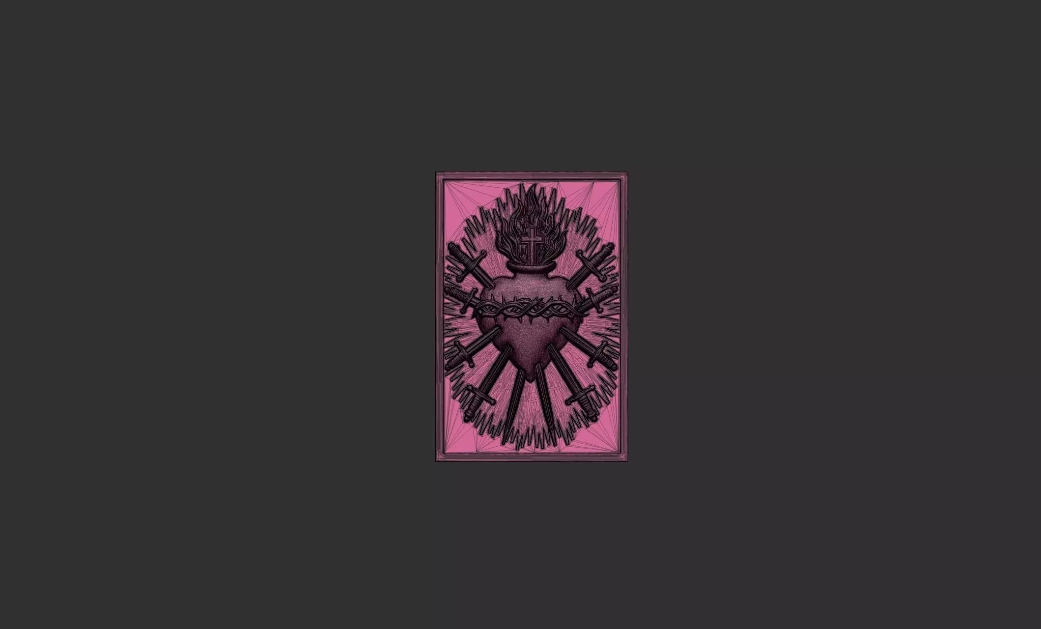 Heart Pendant 3D print model_5