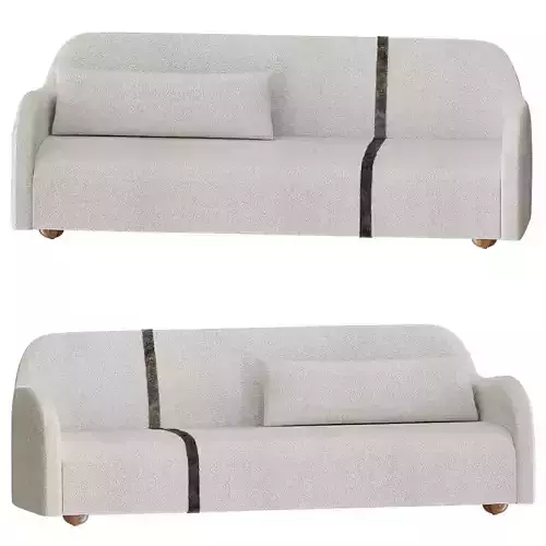Modern Boucle  Sofa 3D Model 
