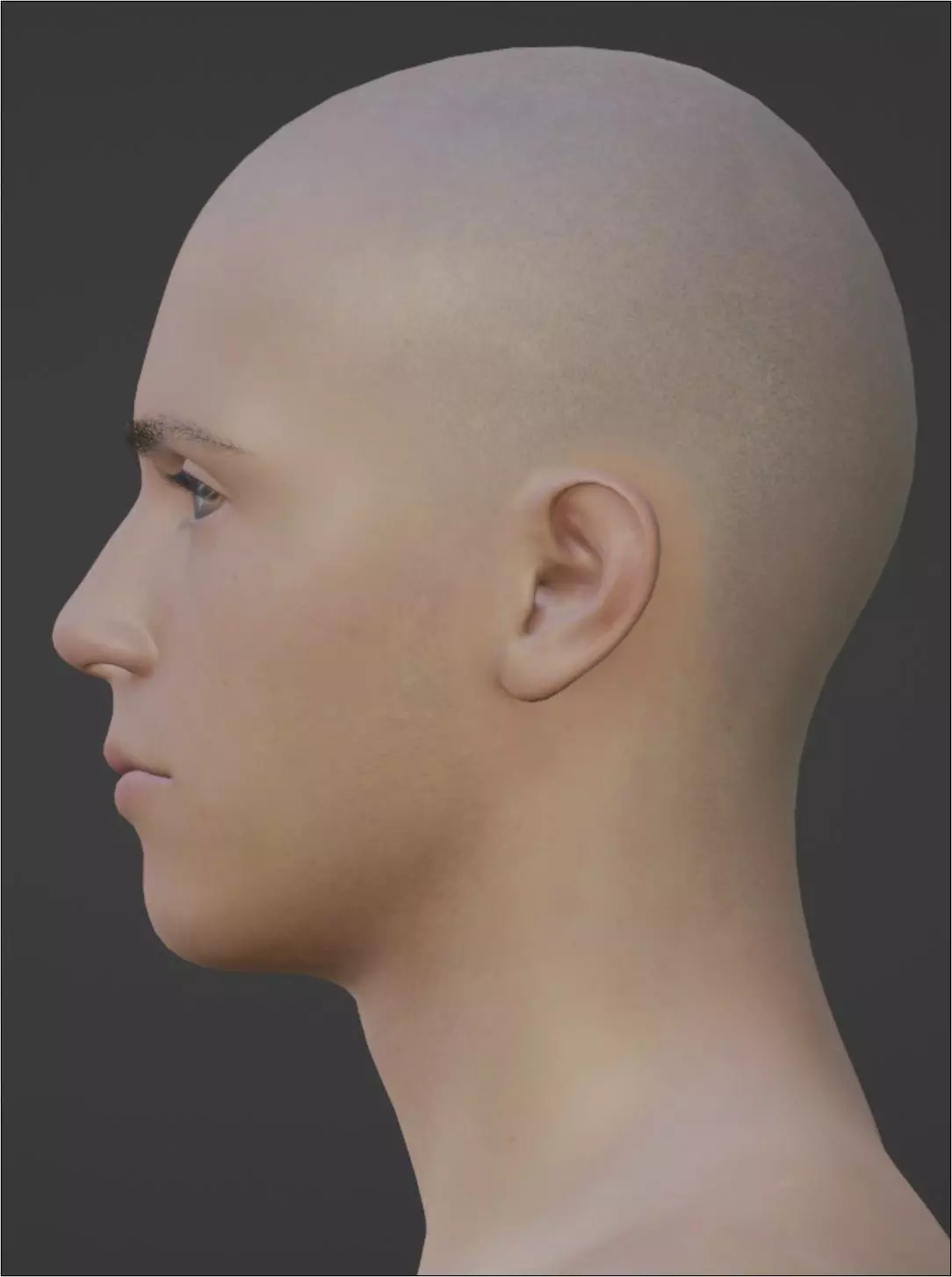 Realistic Male Base Mesh A-Pose Caucasian Character Low-poly 3D model_5