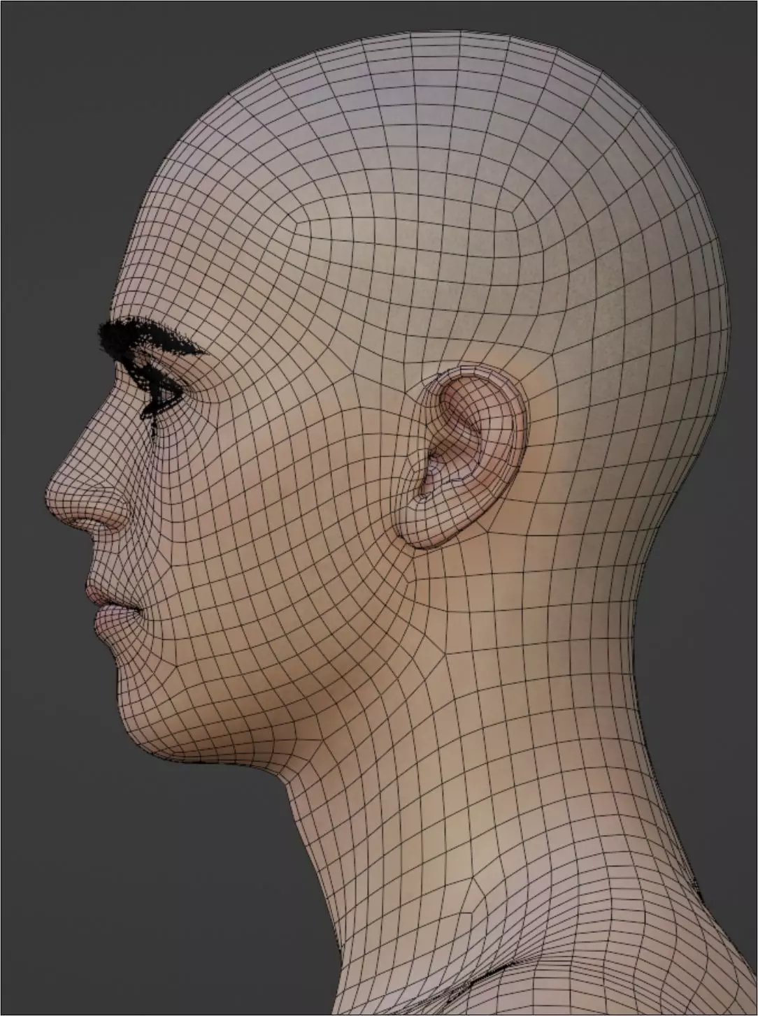 Realistic Male Base Mesh A-Pose Caucasian Character Low-poly 3D model_6