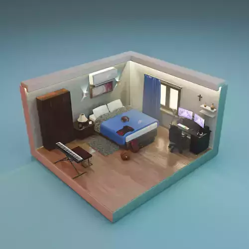 Cozy Restroom 3D model