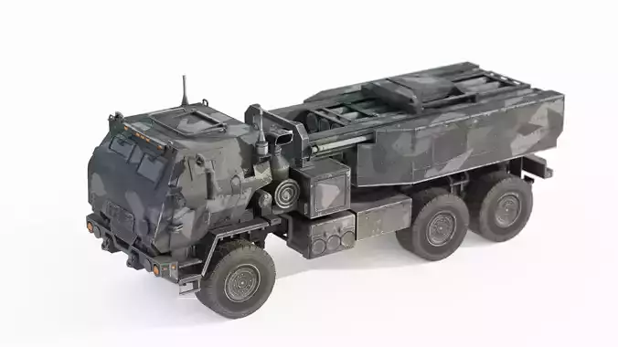 Military vehicle rocket vehicle 3D model