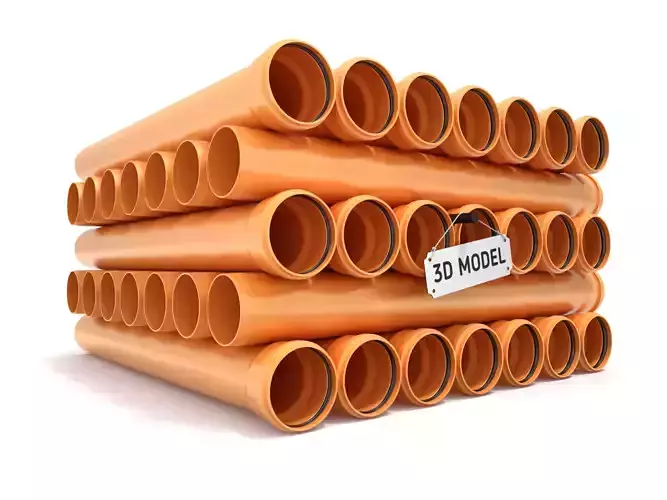 Plastic Sewer Pipes 3D model