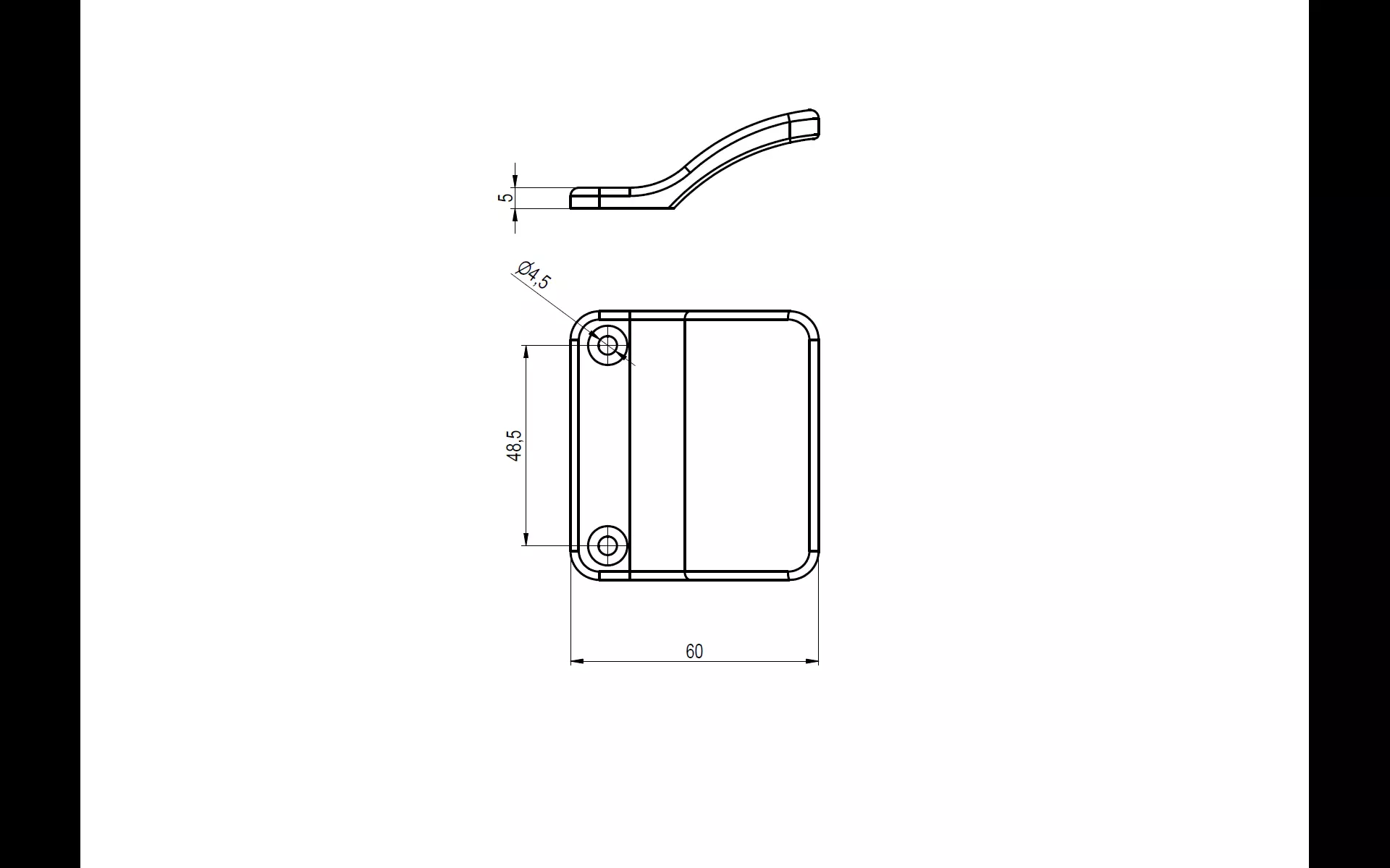Ergonomic Handle for Balcony Doors 3D print model_1