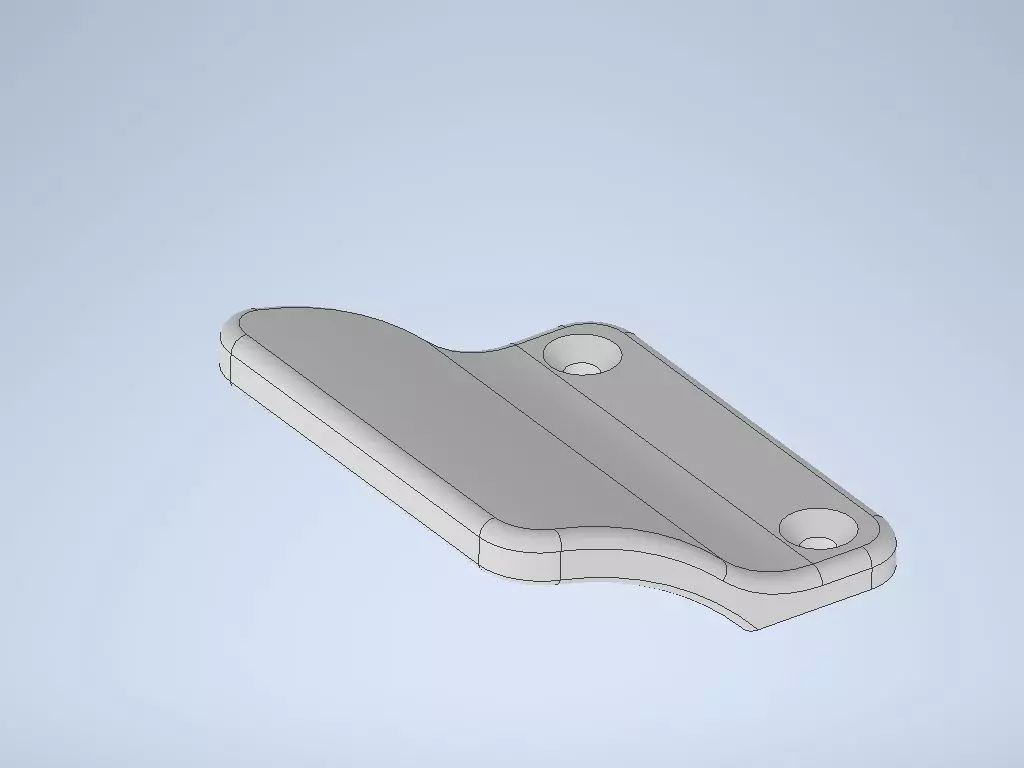 Ergonomic Handle for Balcony Doors 3D print model_0