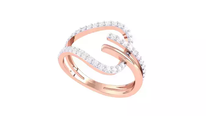 Wave Wrap Diamond Ring
