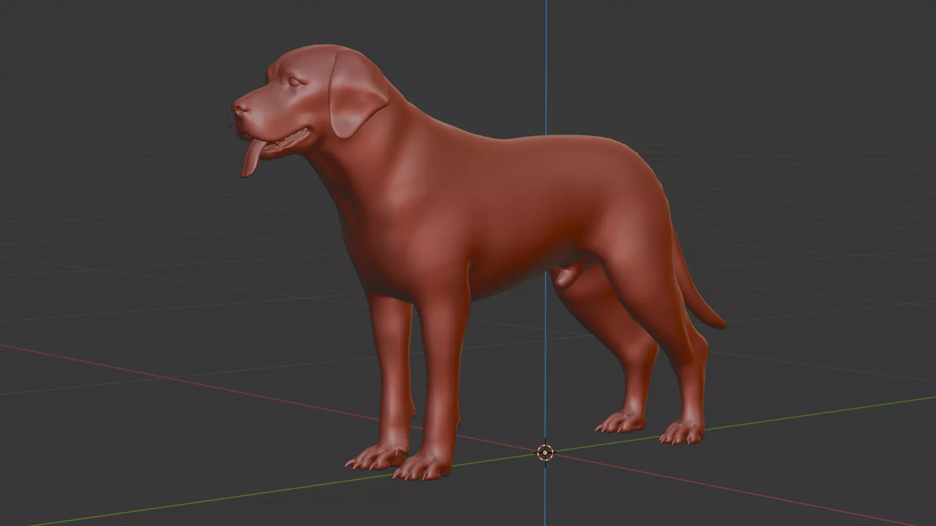Labrador Retriever Low-poly 3D model_9