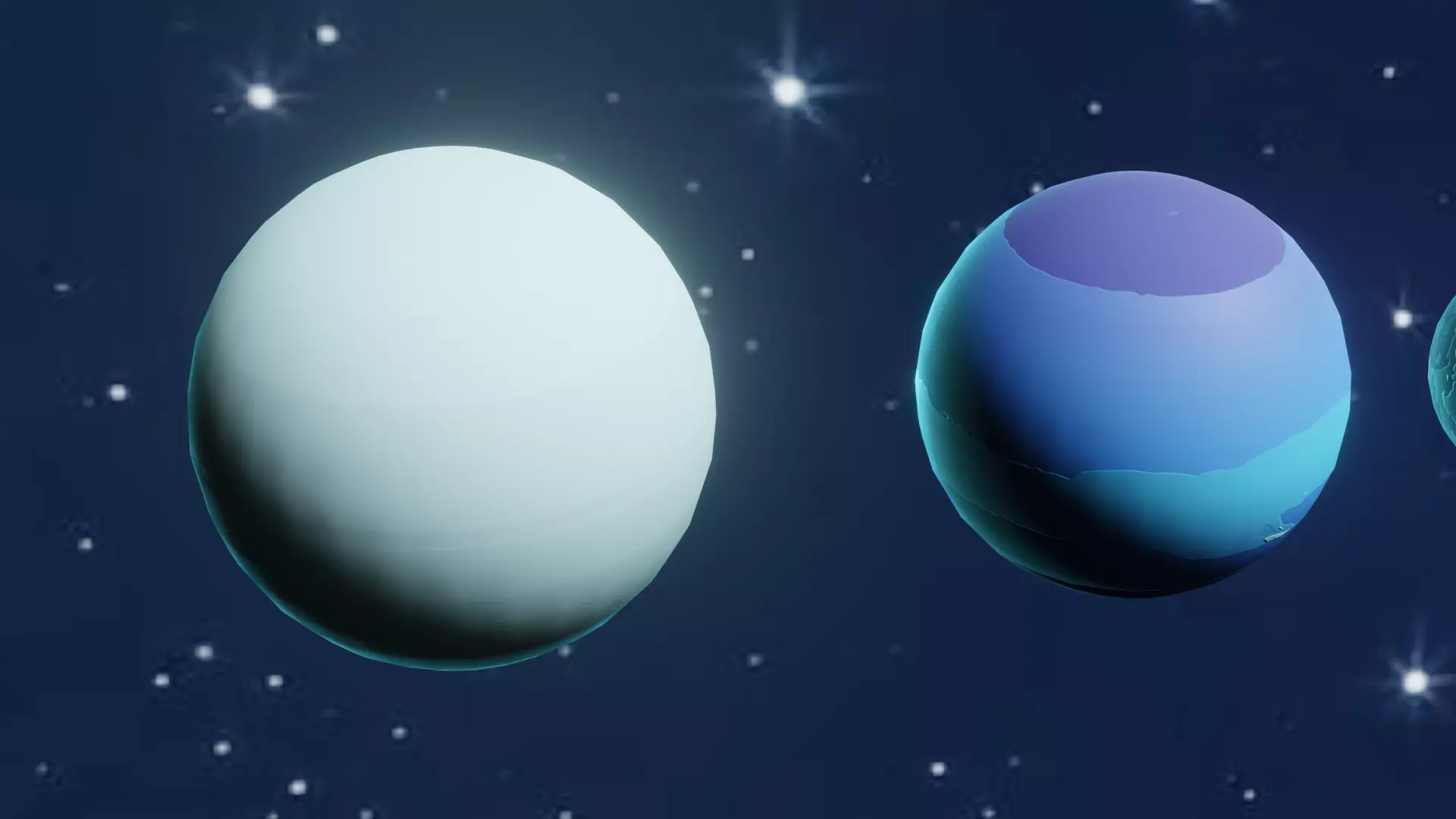 Stylized Solar System 3D Model With 25 Sci Fi Music Tracks Low-poly 3D model_6