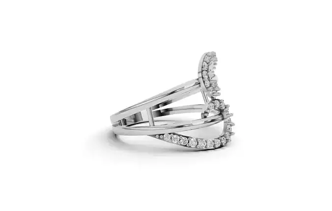 Elegant Gold Ring with Diamond Accents