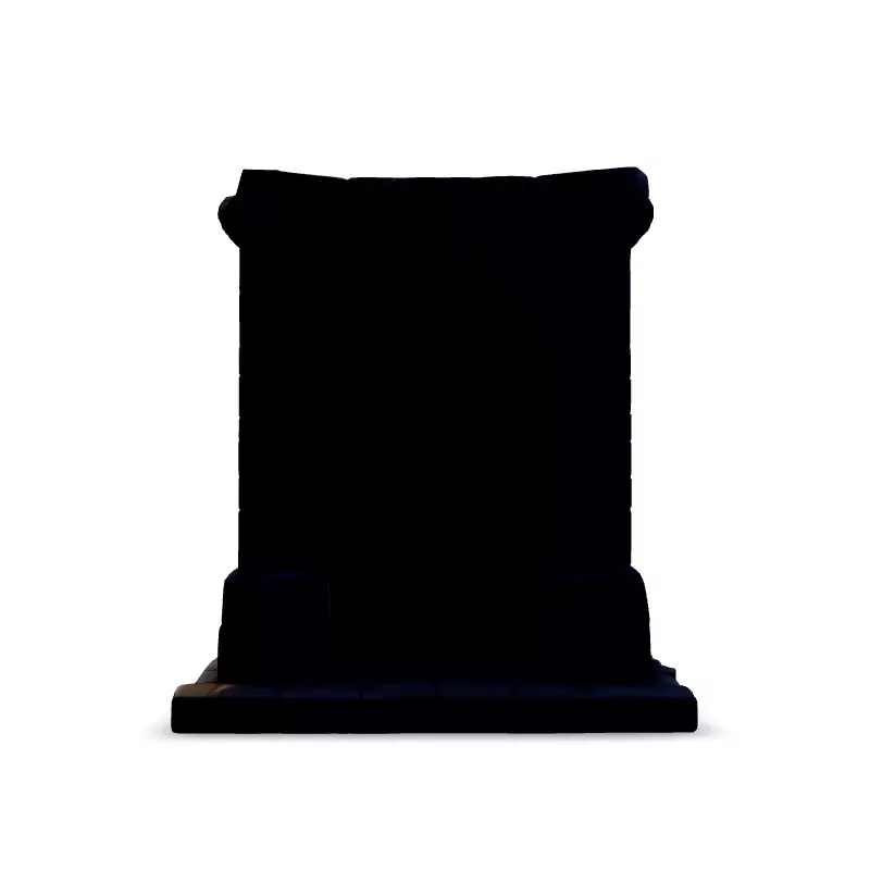 Stylized Stone Gate Game Asset Low-poly 3D model_6