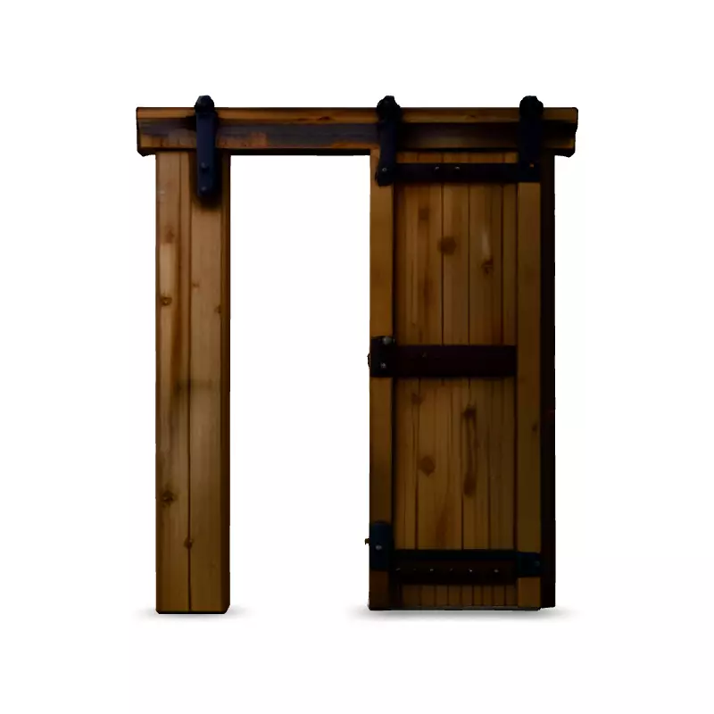 Realistic Sliding Barn Door 3D Model Low-poly 3D model_3