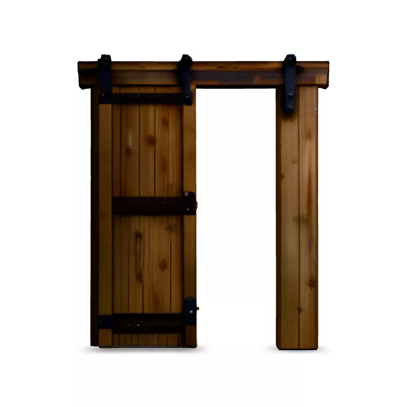 Realistic Sliding Barn Door 3D Model Low-poly 3D model_6