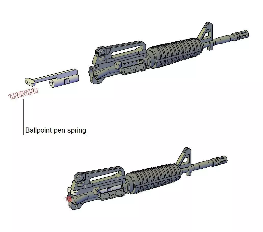 M4 ASSAULT RIFLE AND SNIPER SCOPE 3D print model_7
